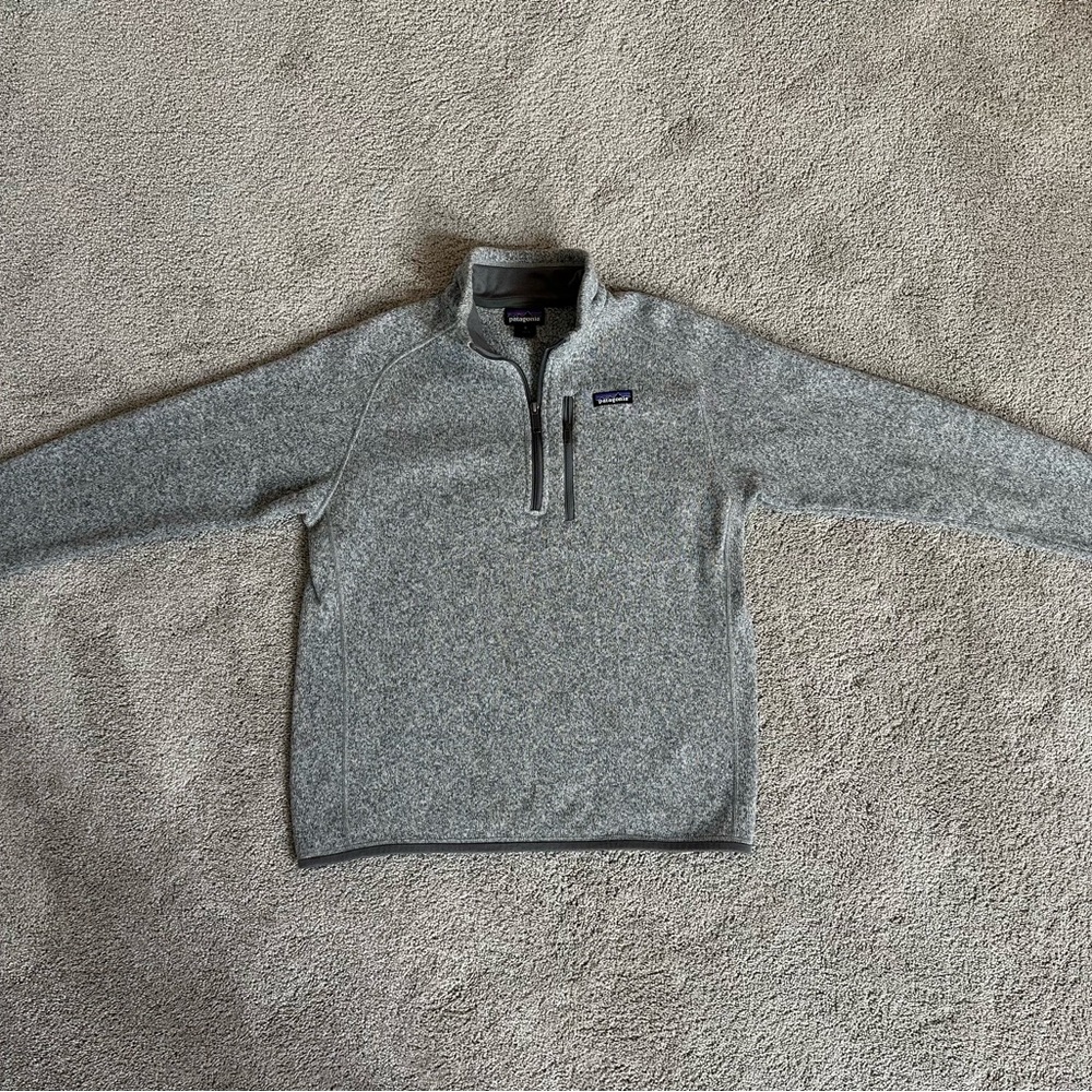 Patagonia Men's Zip-Up Sweater in Heather Gray